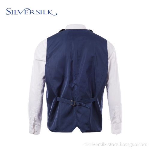 Navy Mode Business Formal Män Anpassad Waistcoat